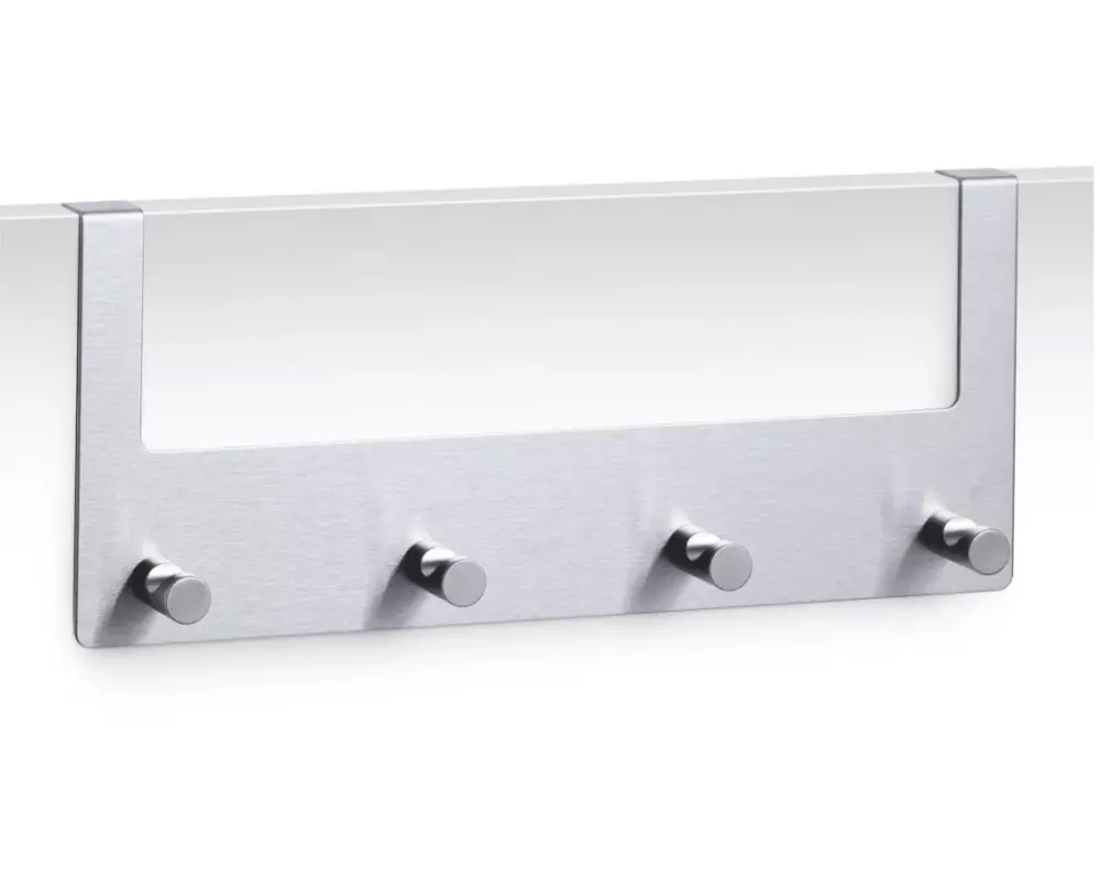 Zeller Present Garderobenleiste 4 Haken, Silber