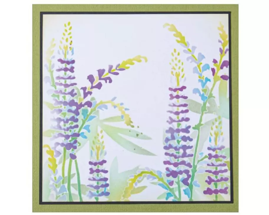 Sizzix Stempel Set Schablone Wildblumen 4er-Pack