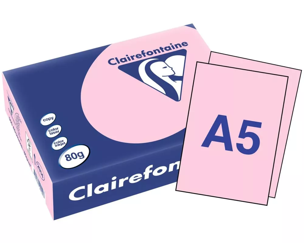 Clairefontaine Kopierpapier Trophée A5, Rosa, 80 gm2, 500 Blatt