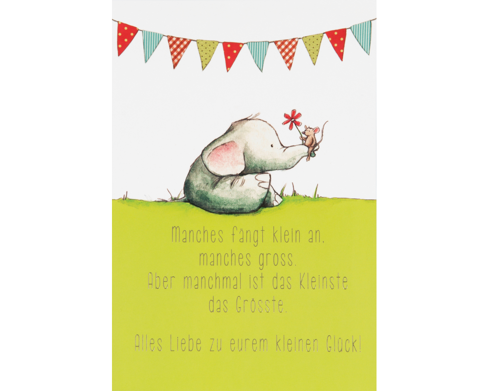 ABC Glückwunschkarte Baby 010453 multicolor B6