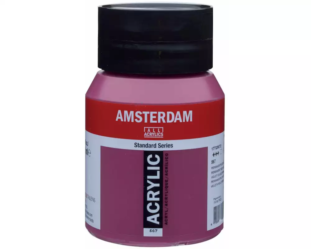Amsterdam Acrylfarbe Standard 567 Rotviolett deckend, 500 ml
