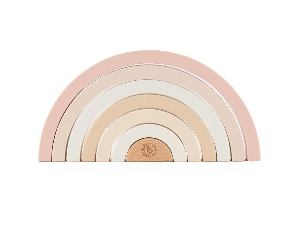 bieco Stapelspielzeug Regenbogen Reh Ella 24 cm x 12 cm x 2.5 cm