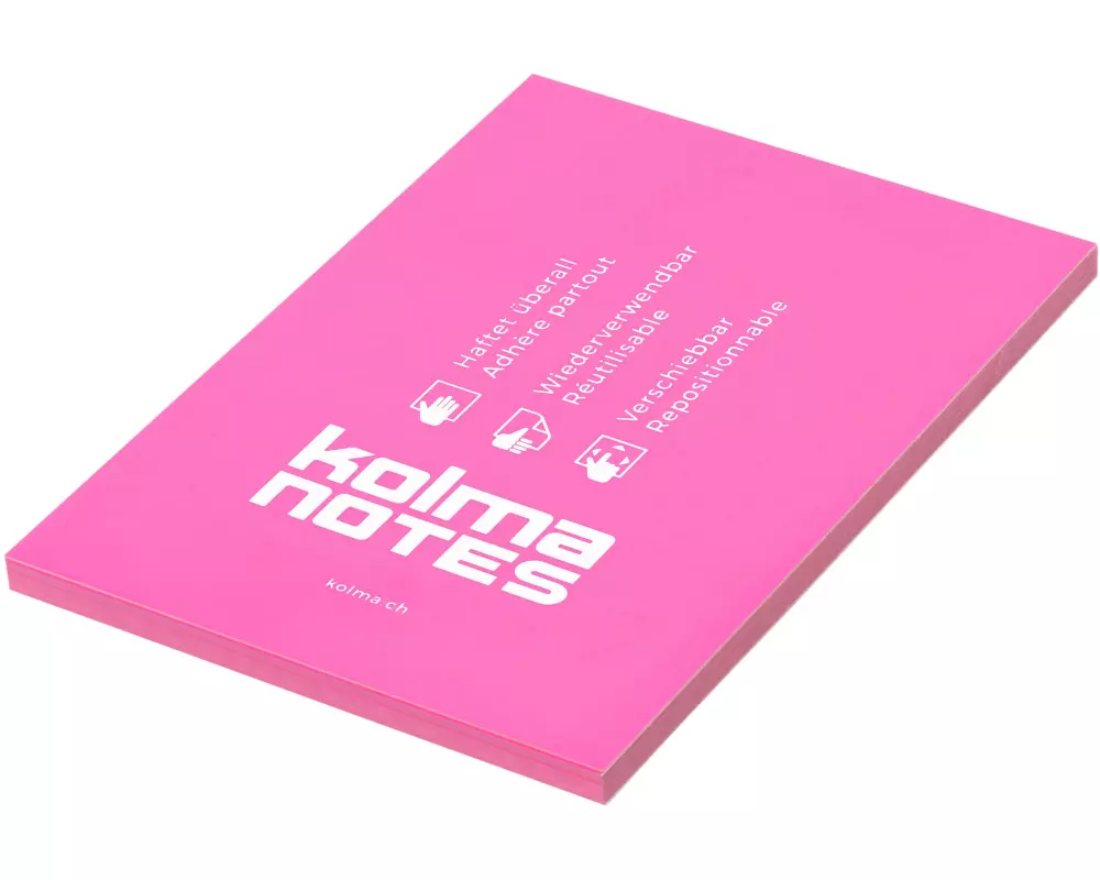 Kolma Notizzettel NOTES A6 Pink, 100 Blatt