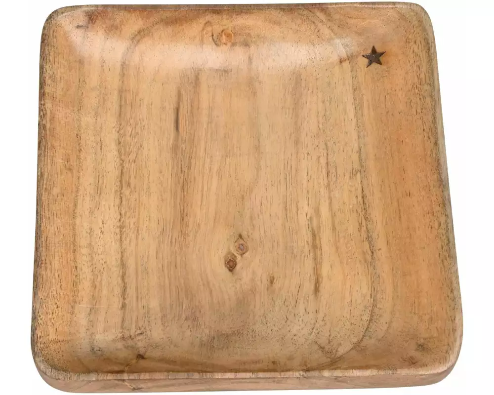 COCON Serviertablett 20 x 20 x 3 cm, Braun