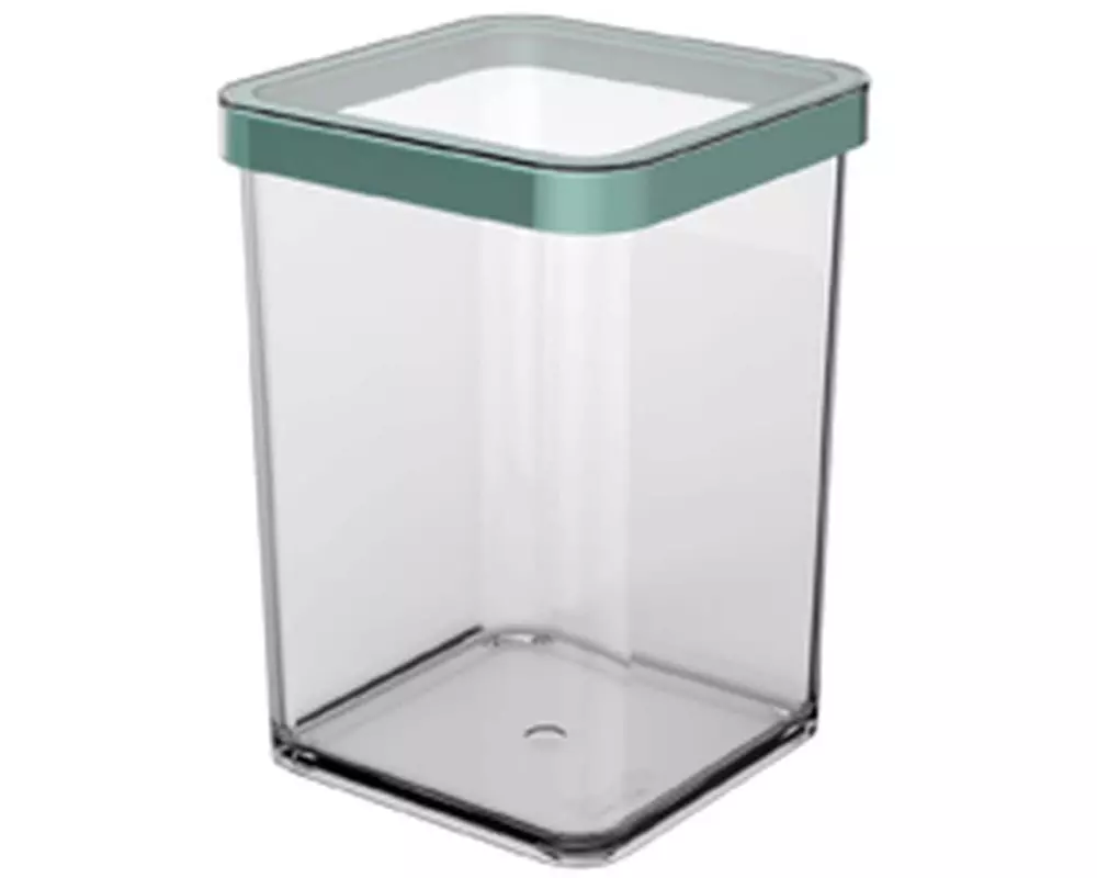 Rotho Vorratsbehälter Premium Loft 1 l, Grün/Transparent