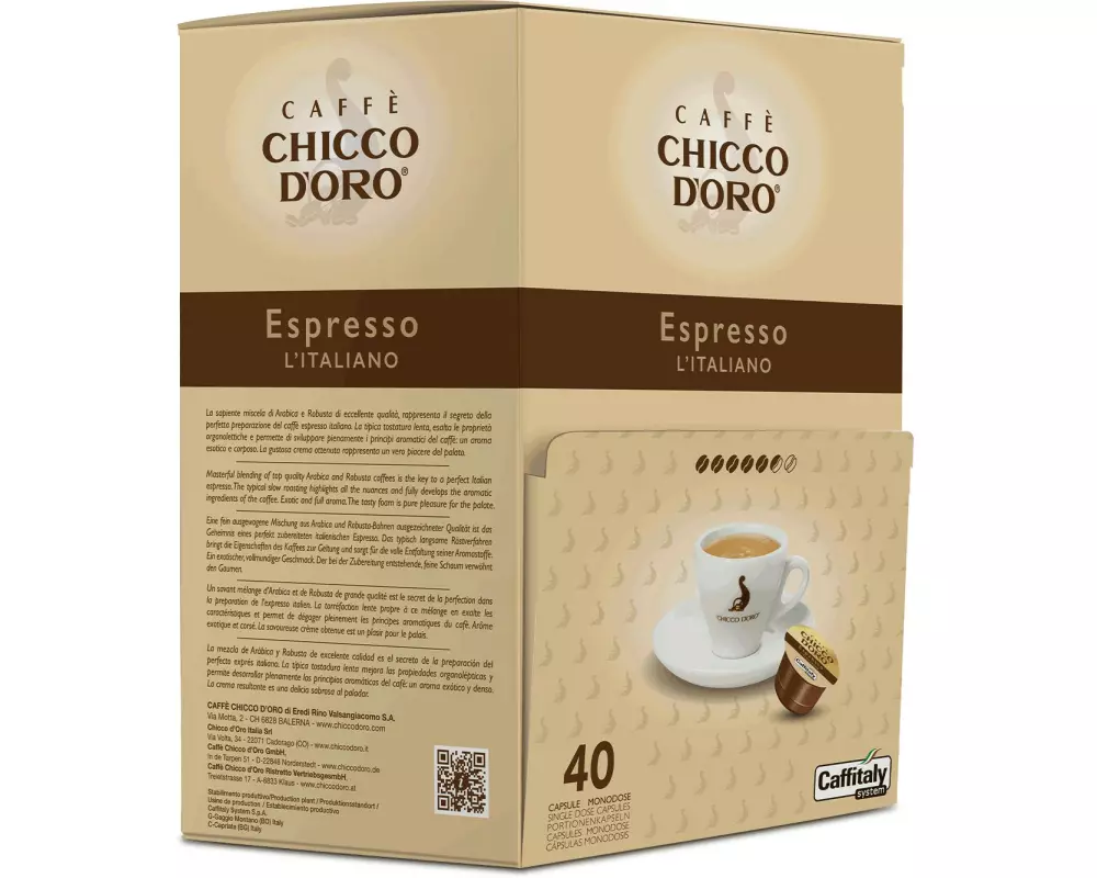 Chicco d'Oro Kaffeekapseln Caffitaly System Espresso l'Italiano 40 Stück