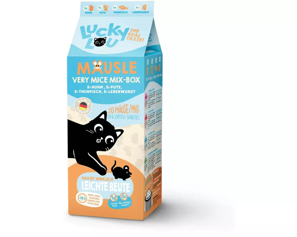 Lucky Lou Katzen-Nahrungsergänzung Mäusle Multipack, 20 x 28 g