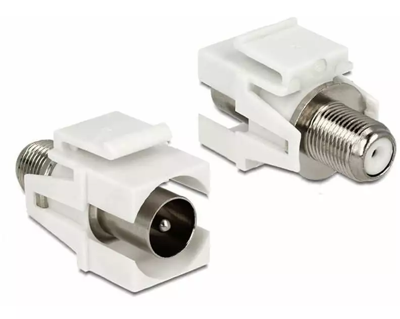 Delock Keystone-Modul IEC - F, (m-f) flache Montage