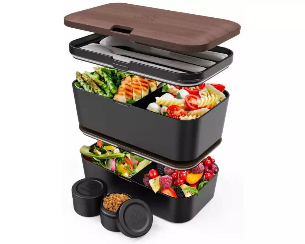 Umami Lunchbox Nestable L Walnut Black