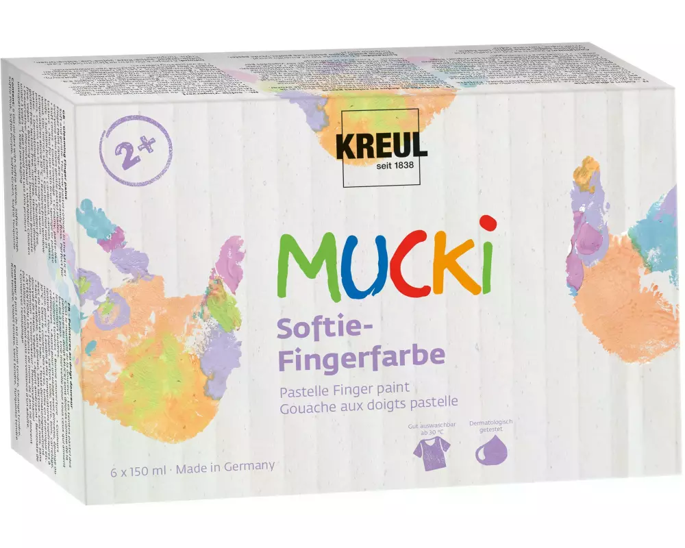 Kreul Fingerfarbe Mucki 150 ml, 6 Stück