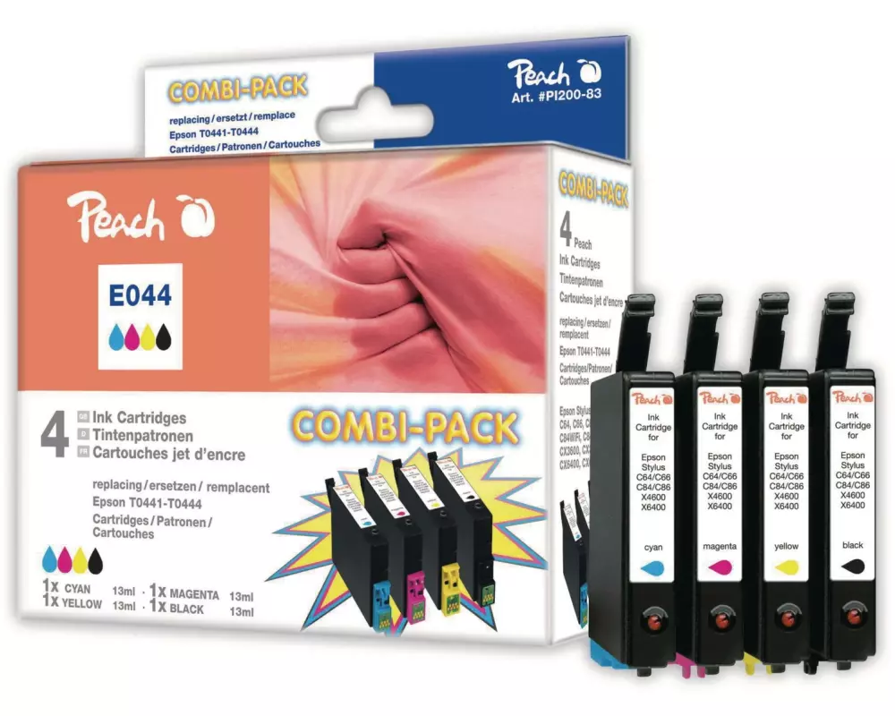 Peach Tintenset Epson T0481-T0486 C/M/Y/BK/CL/ML
