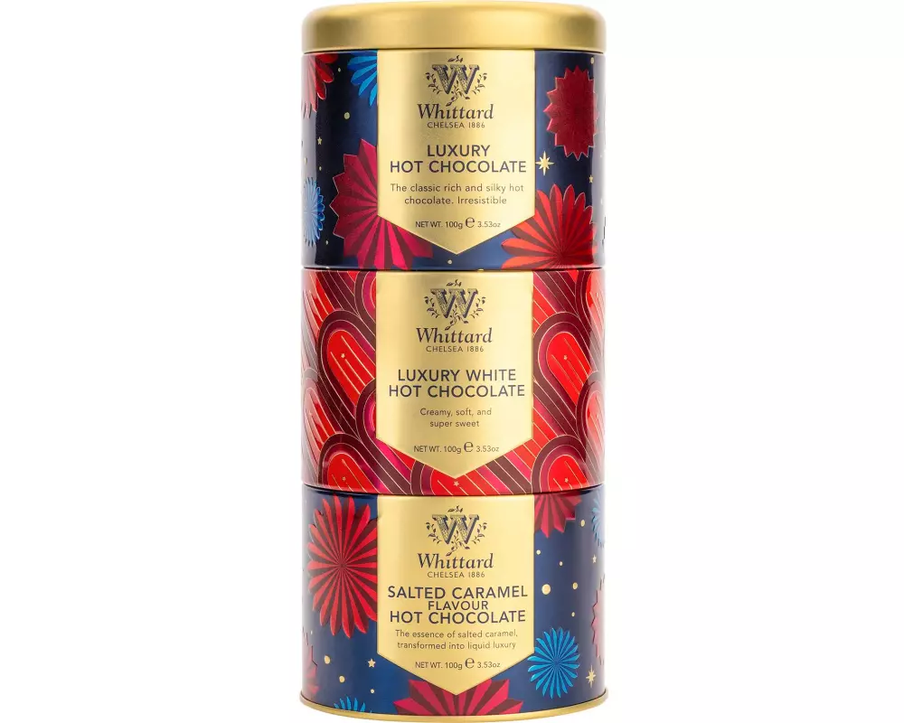 Whittard of Chelsea Heisse Schokolade in Stapeldosen 3 x 100 g