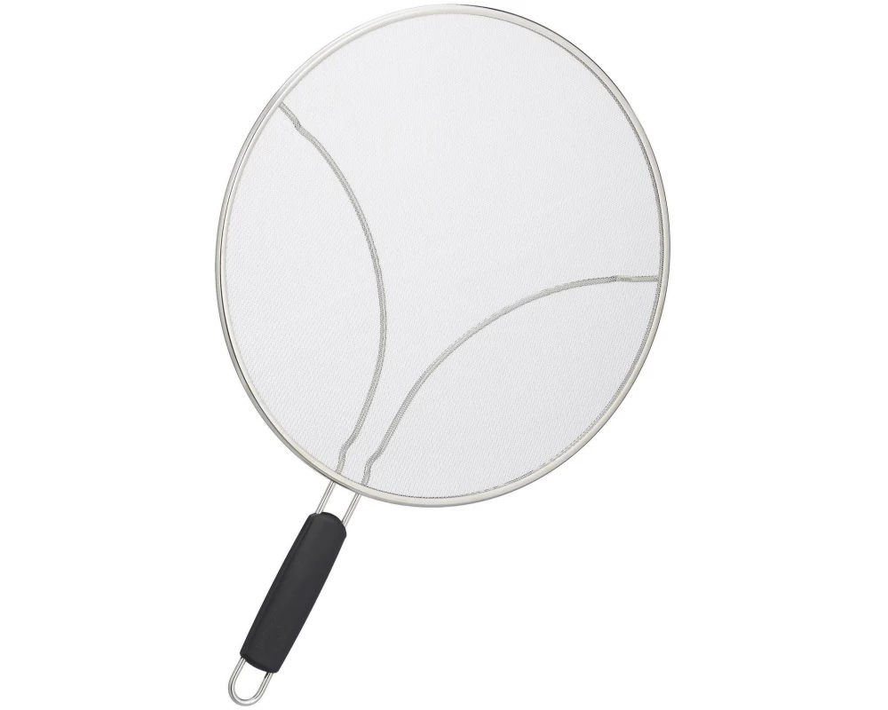 relaxdays Spritzschutzdeckel für Pfannen 33 cm, Edelstahl