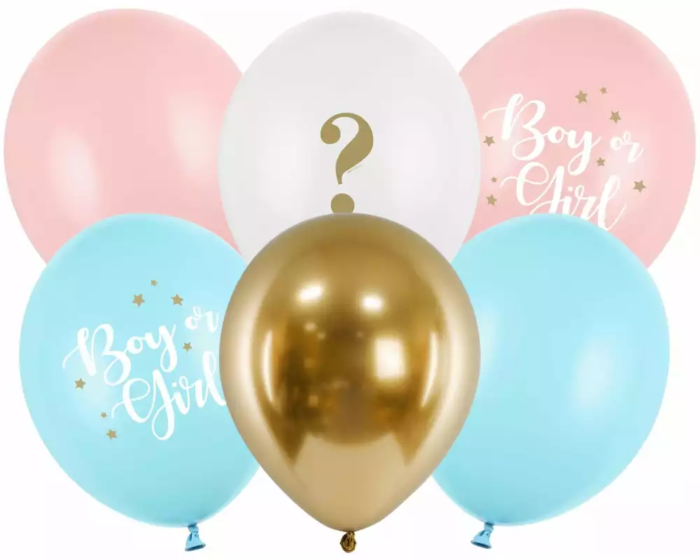 Partydeco Luftballon Boy or Girl – mix Ø 30 cm, 6 Stk.