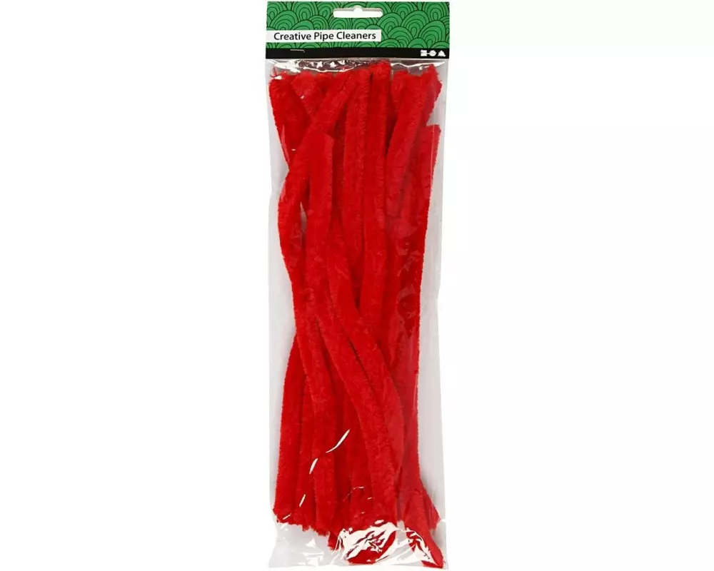Creativ Company Chenilledraht 15 mm, 15 Stück, Rot