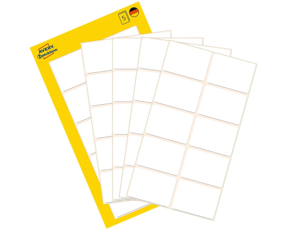 Avery Zweckform Vielzweck-Etiketten 38 x 29 mm, 5 Blatt