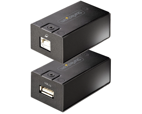 StarTech.com 150m (492ft) USB 2.0 Extender over Cat5e/Cat6 Ethernet Cable, Externally Powered USB Extender/Adapter via RJ45/Network Cable