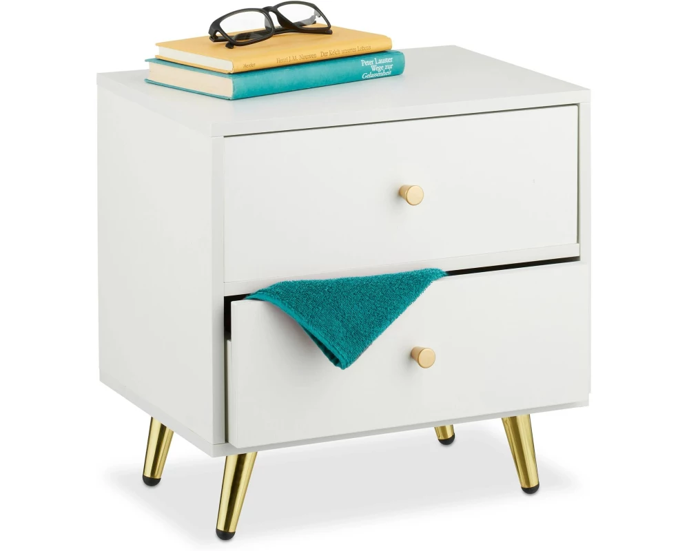 relaxdays Nachttisch 41.5 x 40 x 32.5 cm