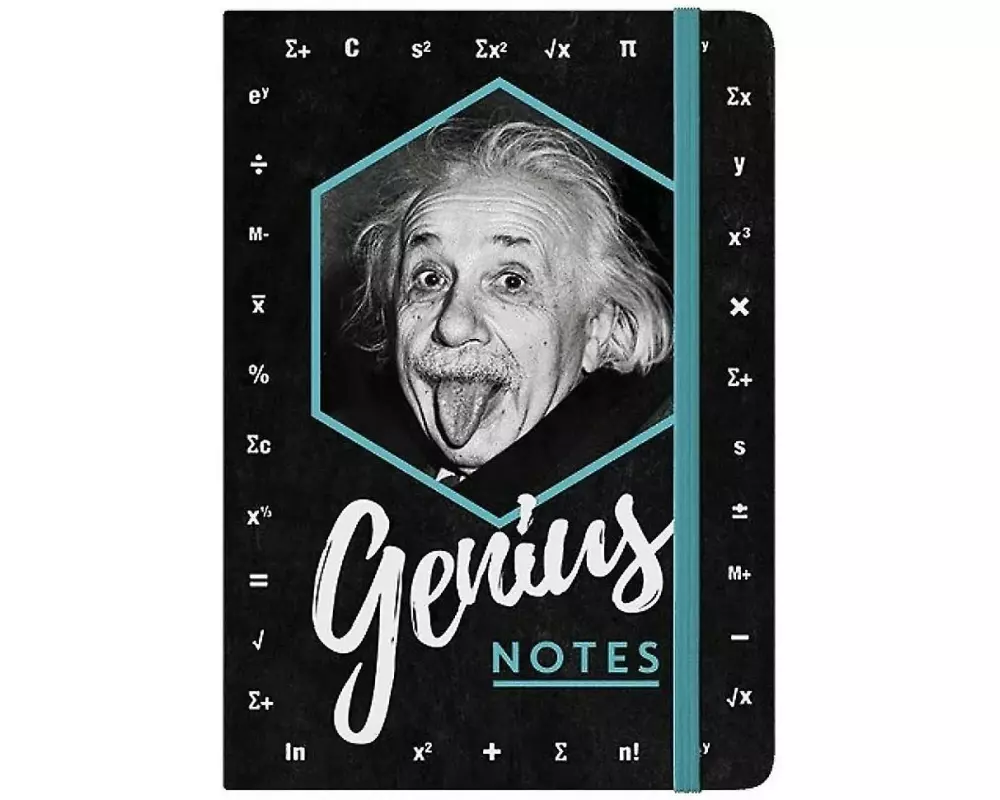 Nostalgic Art Notizheft Genius A5, Dot, Schwarz/Weiss