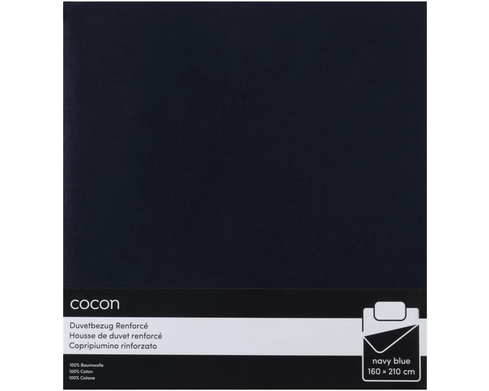 COCON Duvetbezug Renforcé 160 x 210 cm, Marineblau