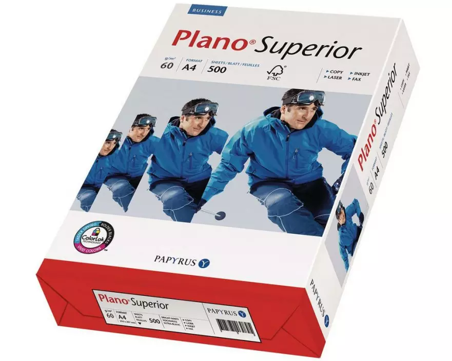 Plano Kopierpapier Superior A4, Weiss, 60 g/m², 500 Blatt