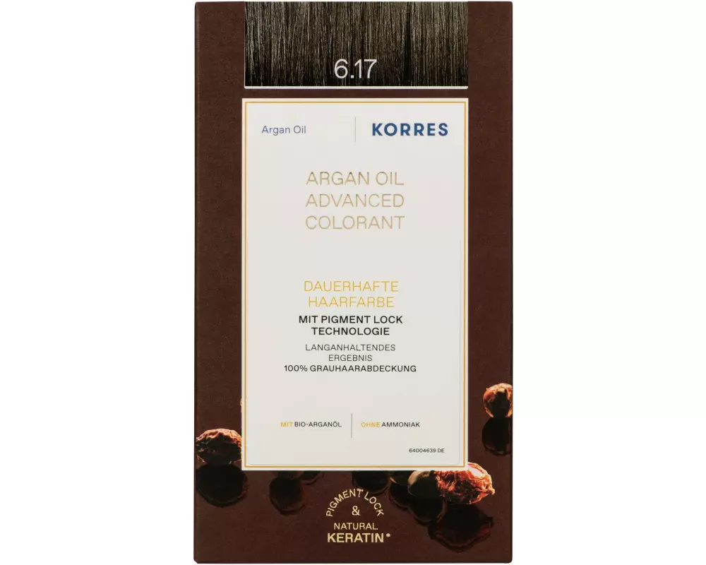 KORRES Argan Oil Haltbare Haarfarbe 7.17 Dunkelblond Beige 145 ml