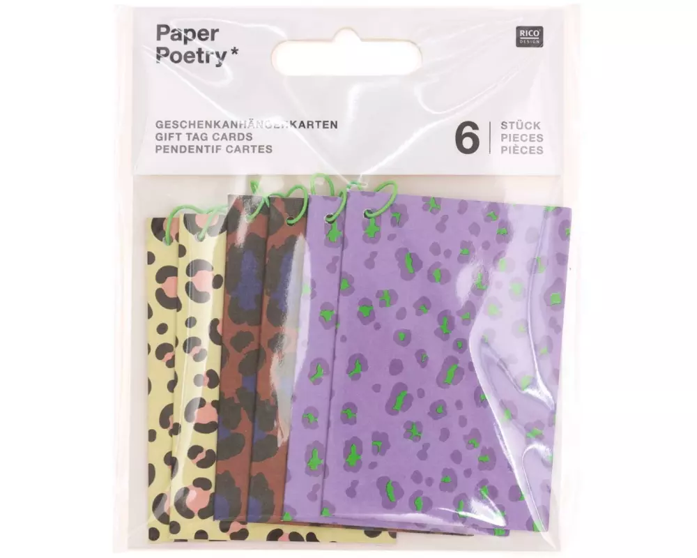 Rico Design Geschenkanhänger Leo 6 Stück à 3 Designs