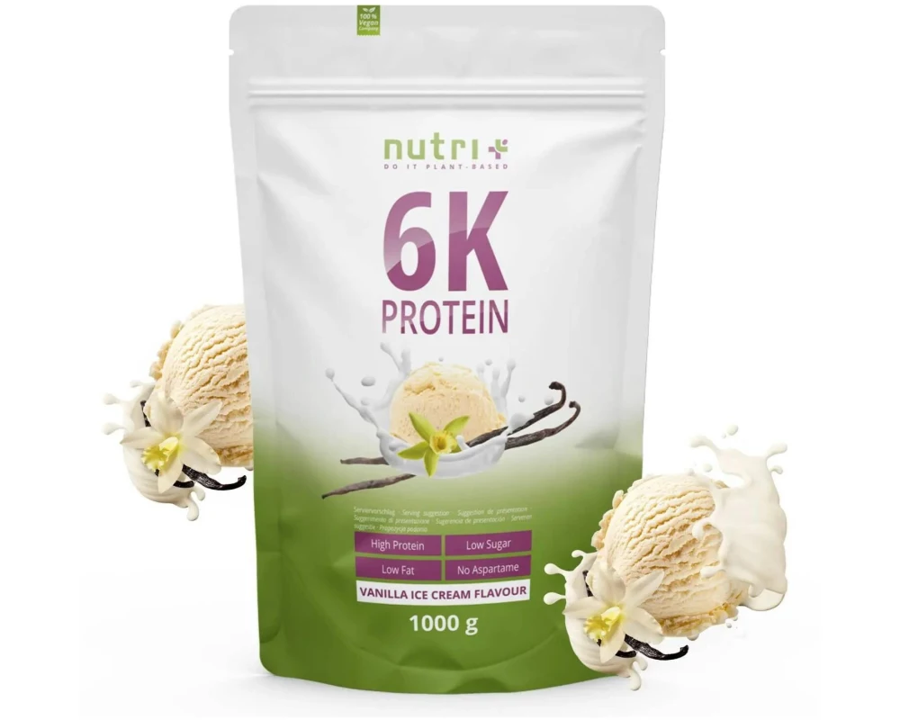 Nutri+ Pulver Vegan 6K Protein Vanille 1000 g