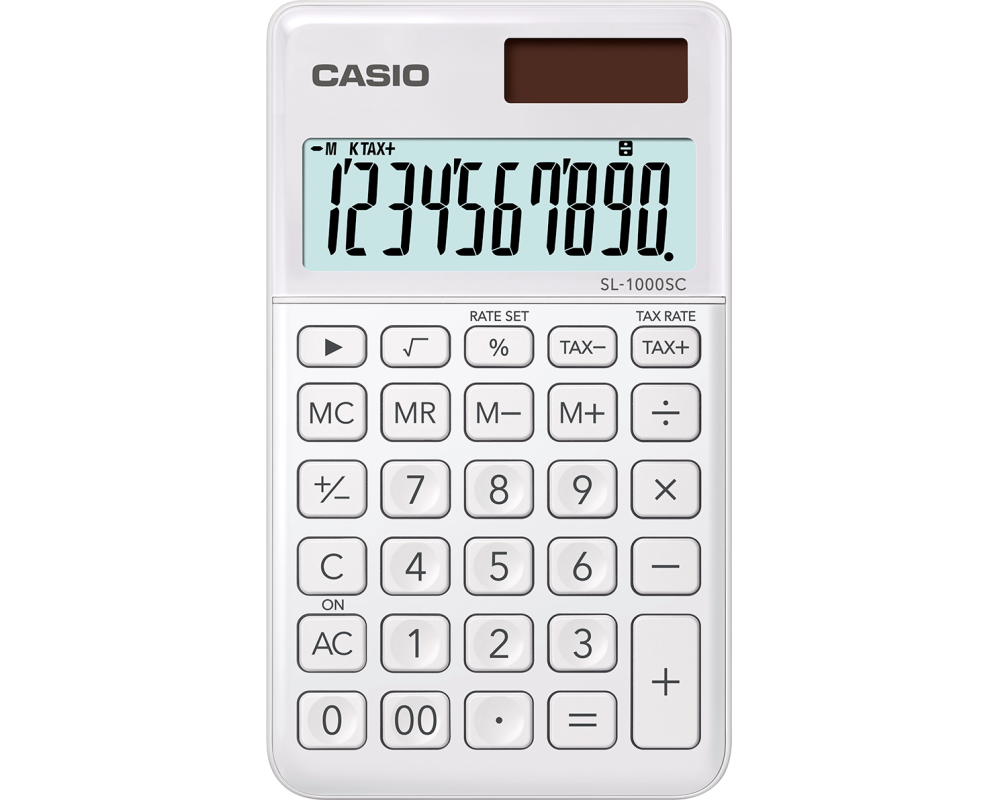 CASIO Taschenrechner BIC SL-1000SC-WE 10-stellig weiss