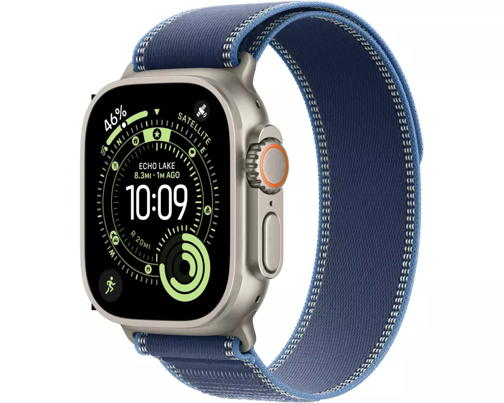 Apple Watch Ultra 3 Natural Titanium Blue/Bright Trail Loop M/L
