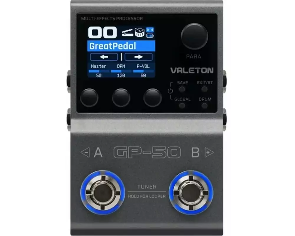 Valeton GP-50 Gitarren-Multieffektprozessor mit SnapTone und IR-Loader