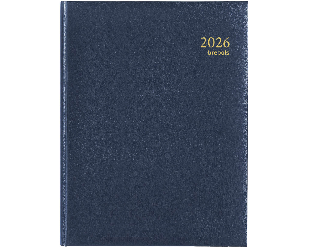 BREPOLS Agenda Ambassador Lima 2026 0.116.1256 1T/1S blau 17x22cm