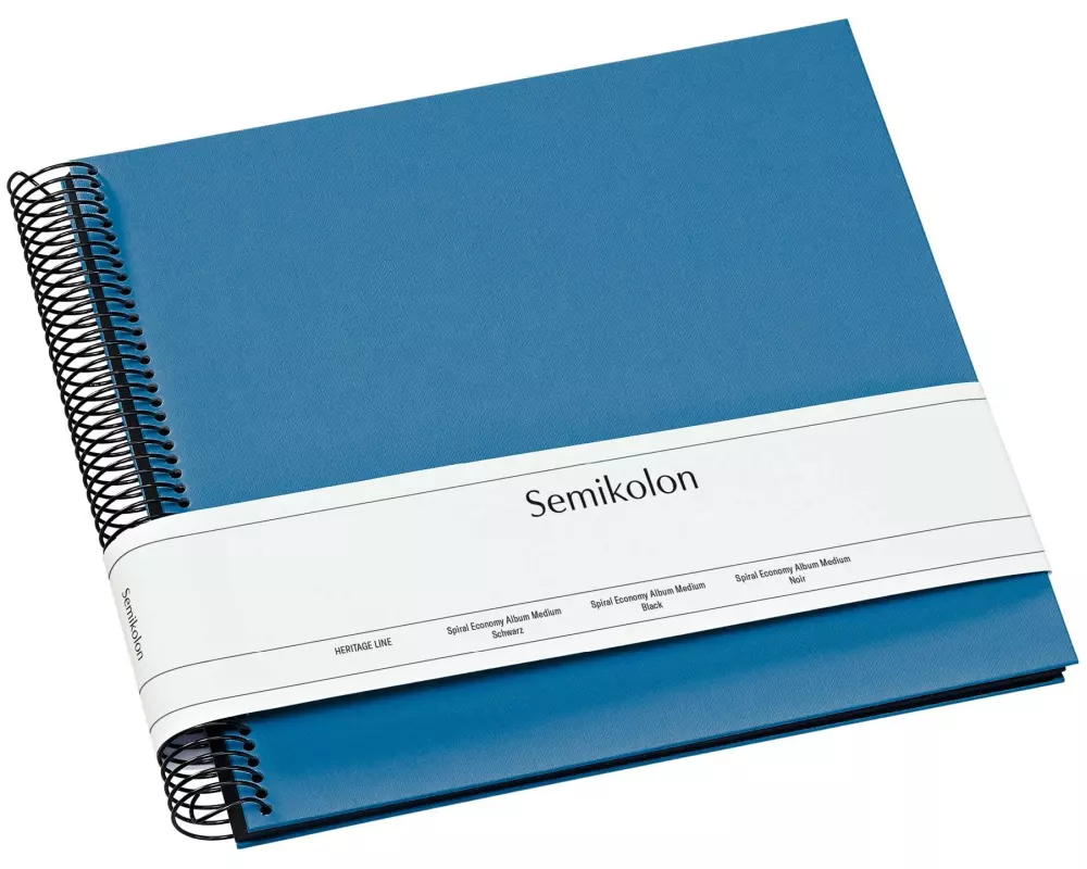 Semikolon Fotoalbum 23 x 24.5 cm Blau, 40 schwarze Seiten
