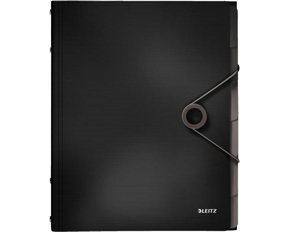 LEITZ Ordnungsmappe Solid PP A4 45691095 schwarz 6 Fächer