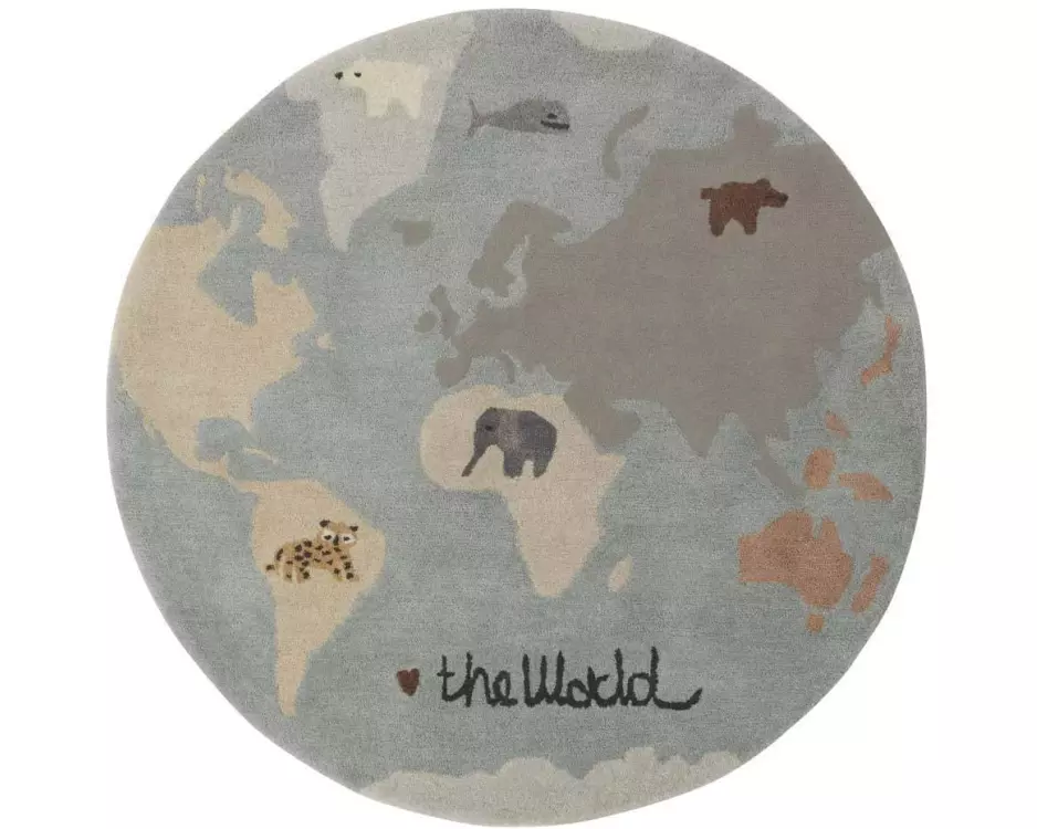 OYOY Spielteppich The World tufted rug Ø 120 cm