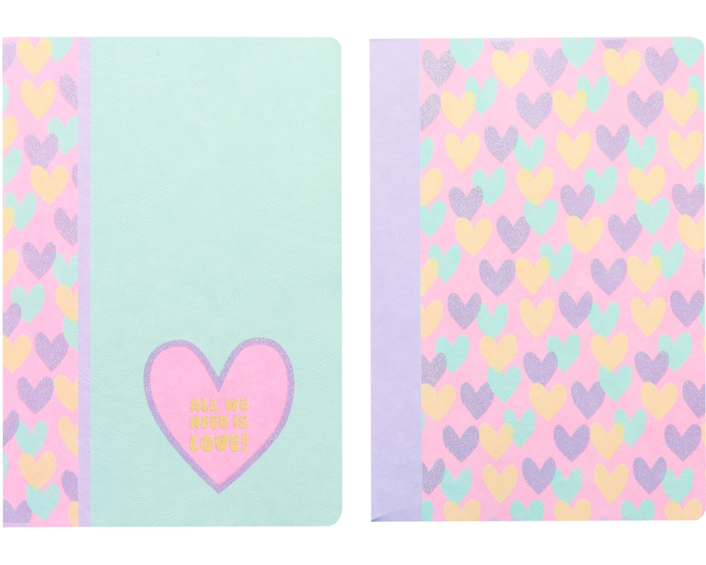 ANCOR Notizheft A4 124163 B'Log Hearts, kariert 48BL