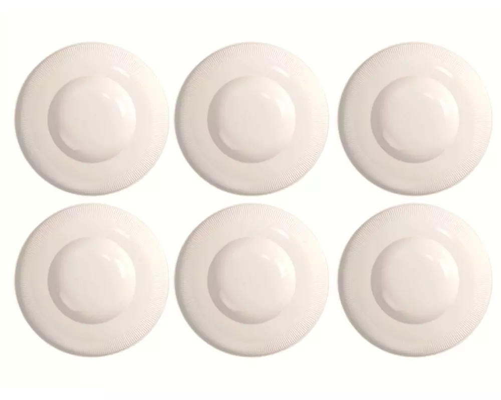 Villeroy & Boch Suppen- & Pastateller Afina Ø 25 cm, 6 Stück,Weiss