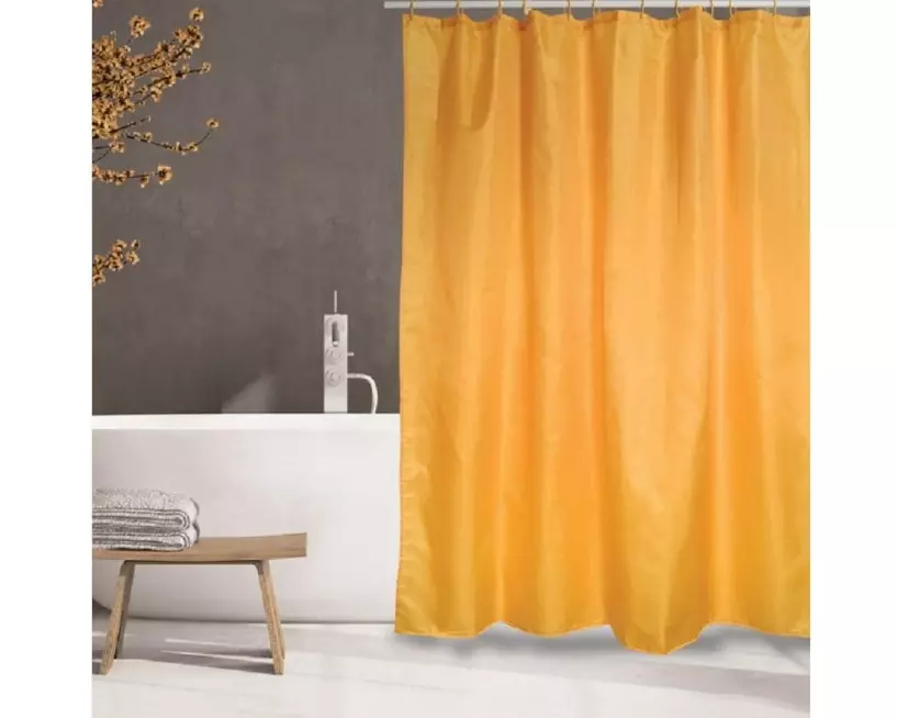 MSV Duschvorhang Uni 180 x 200 cm, Gelb