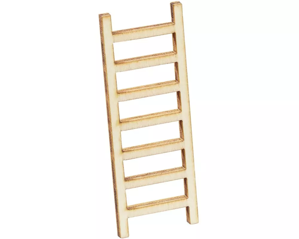 HobbyFun Mini-Utensilien Leiter 2 Stück, Natur