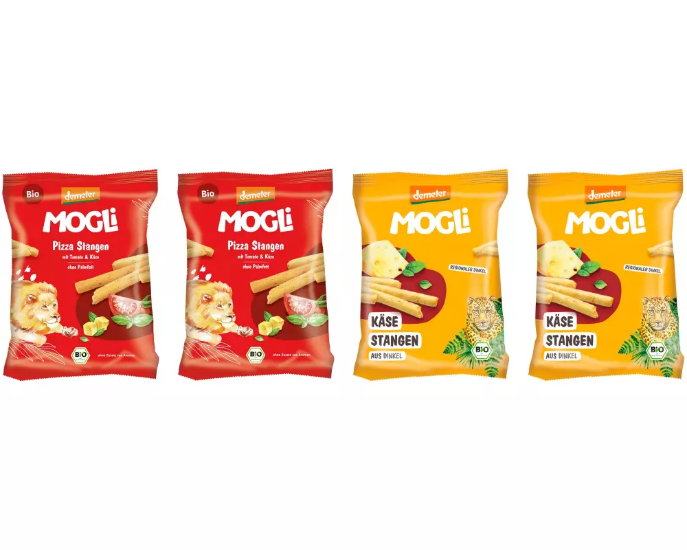 Mogli Knabberspass Probierset Käse- & Pizzastangen 4x 75 g
