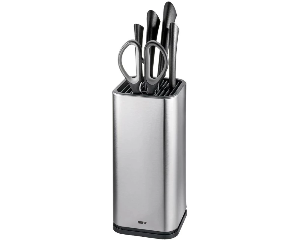 GEFU Messerblock Insiem Silber, 22 x 9 cm