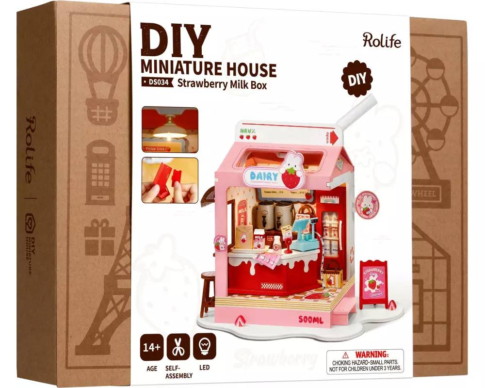 RoboTime Bausatz Erdbeer Milchkarton