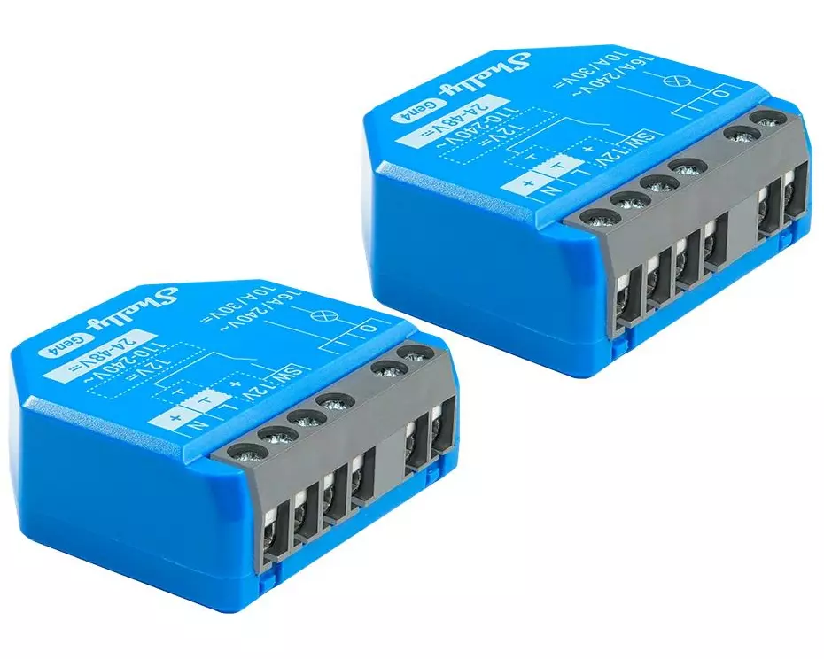 Shelly WLAN-Schaltaktor 1 Gen 4 x 2 Blau