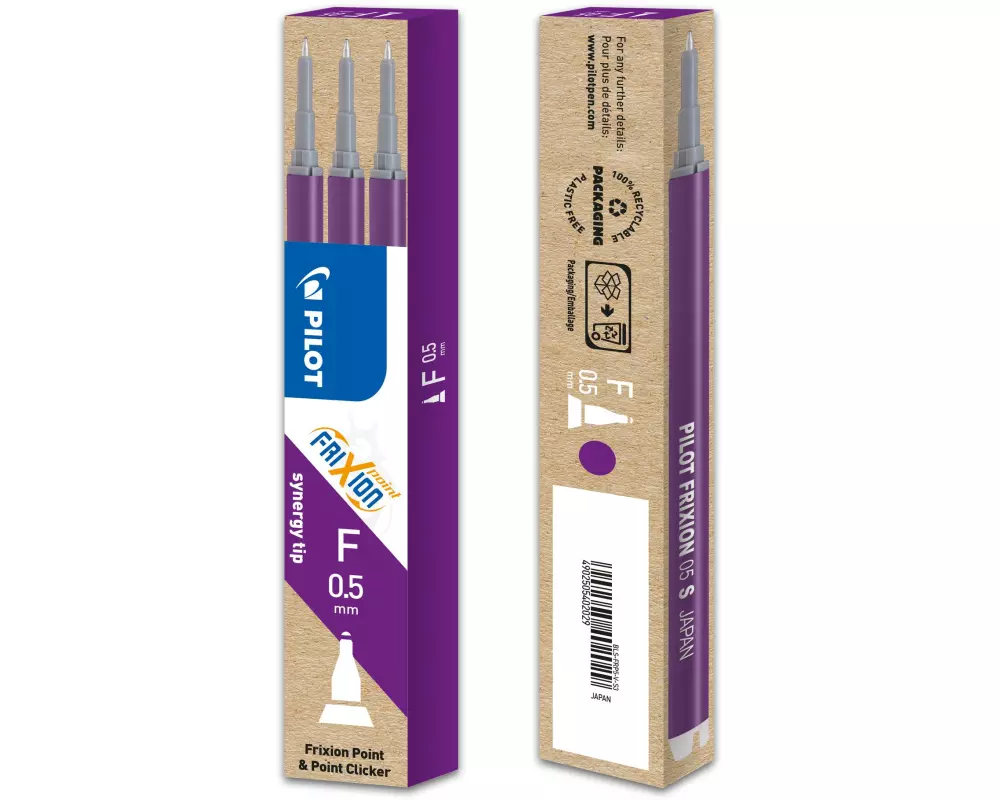 Pilot Patrone FriXion Refill 3 Stück 0.5 mm, Violett