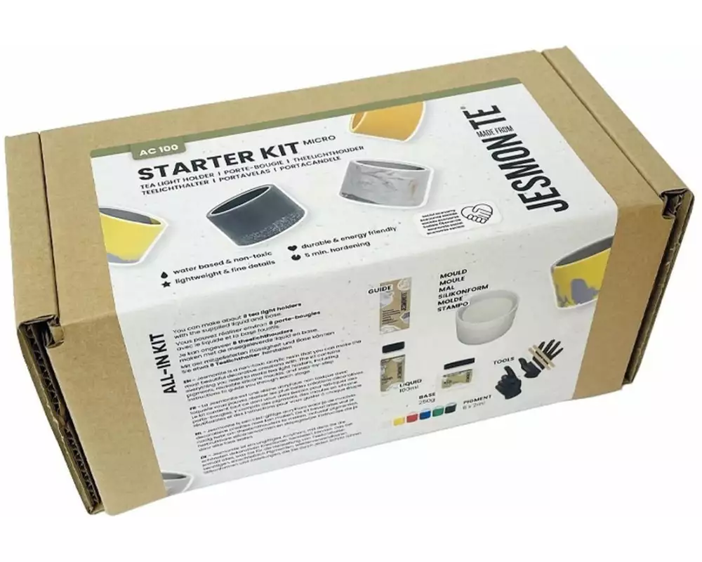 Jesmonite Modelliermasse Bastelset Giessen Teelichthalter