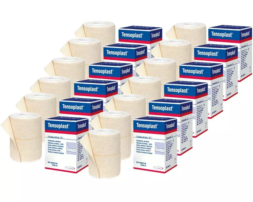 Tensoplast Tensoplast elastische Pflasterbinde 7.5 cm x 4.5 m 12 Stück