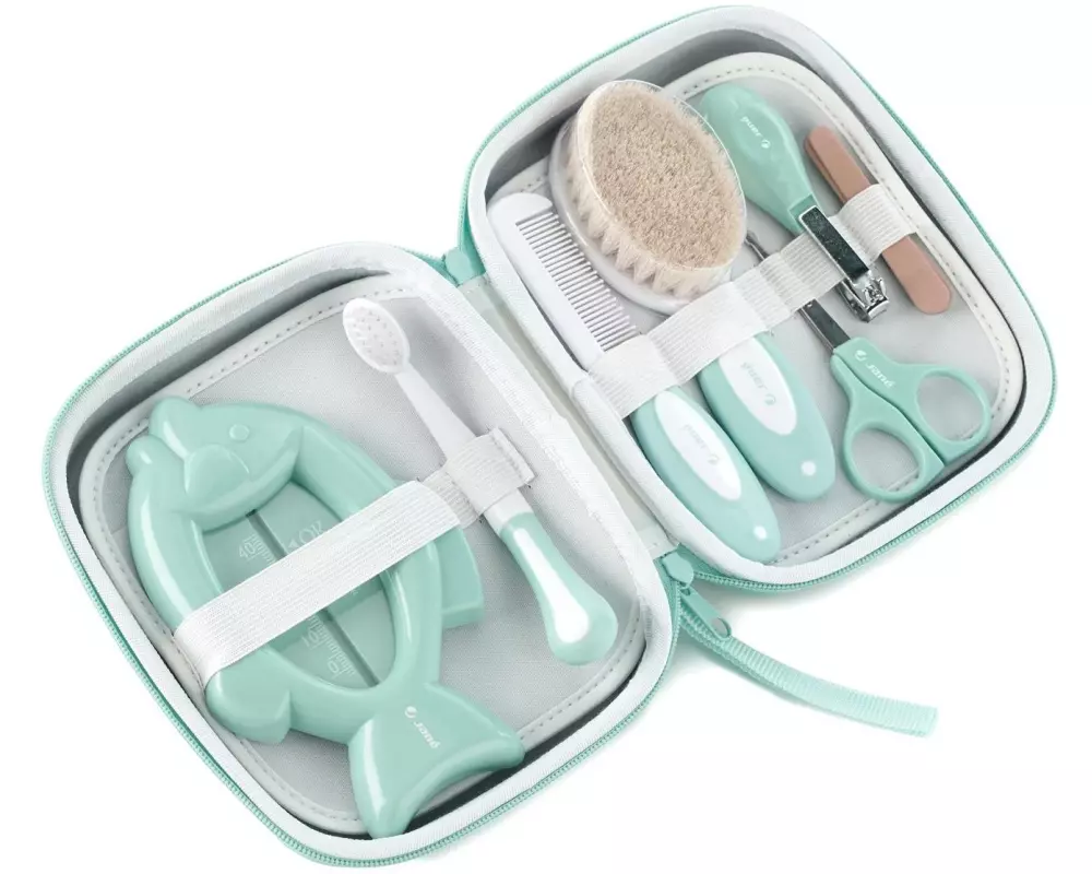 Jané Hygieneset mit Necessaire, 7-teilig, Mint