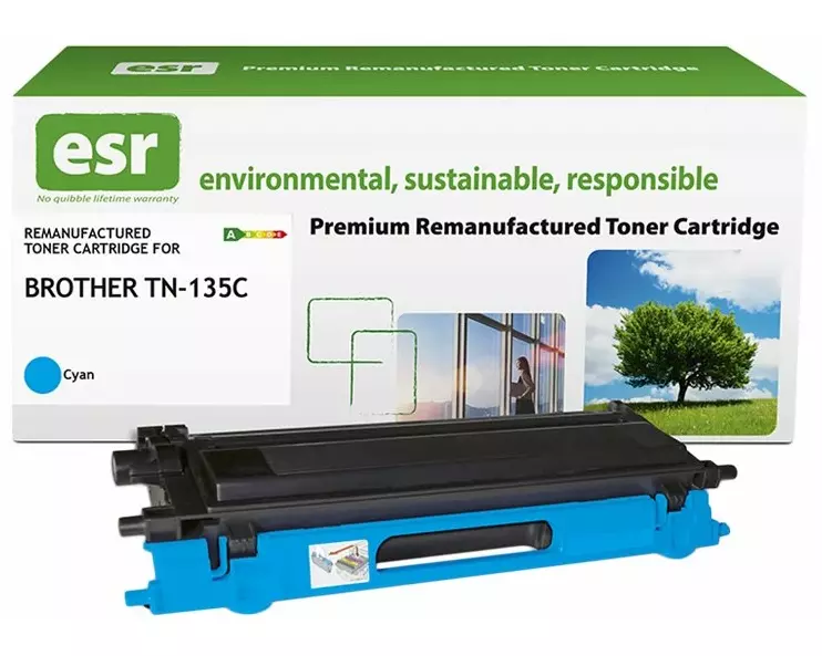 ESR Toner cartridge compatible with Brother TN-135C cyan remanufactured 4.000 pages