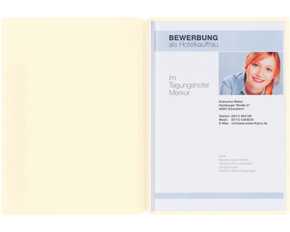 PAGNA Bewerbungsmappe Solo A4 22006-09 beige 5mm