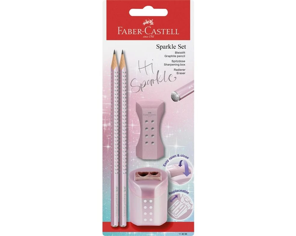 Faber-Castell Schreibset Sparkle Rose BK